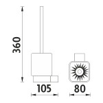 Nimco Kibo chrom toaletní wc kartáč Ki 14094KN-26 Ki 14094KN-26