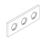 IDEAL STANDARD - Archimodule Krycí 3-otvorová rozeta 100 x 266 mm, chrom A963732AA