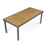 Zahradní stůl 190x90cm, hliník, šedá, AZT-W1408 GREY