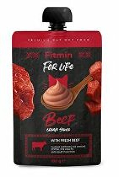 Fitmin For Life cat Cream sauce hovězí kapsa 100g