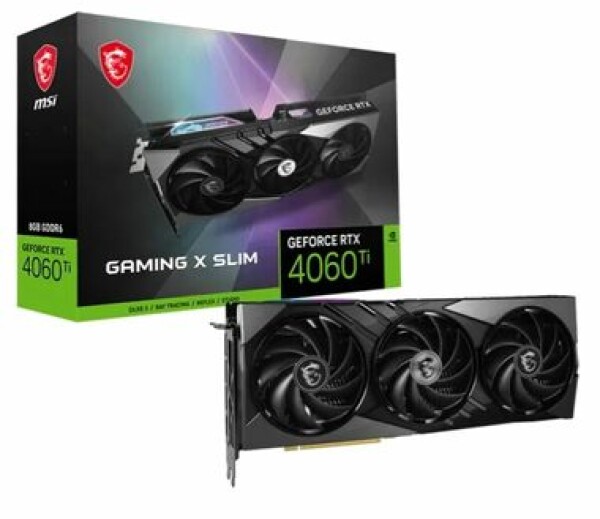 MSI GeForce RTX 4060 Ti GAMING X SLIM 8GB / 2310 - 2685 MHz / 8GB GDDR6 / 128-bit / 1x HDMI + 3x DP / (8) (RTX 4060 Ti GAMING X SLIM 8G)