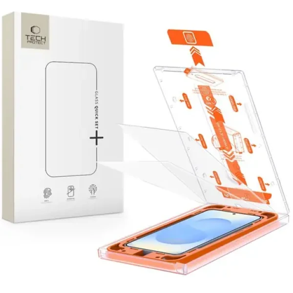 Tech-Protect Quick Set+ pro Samsung Galaxy S25 čirá / Ochranné sklo / Temperované sklo