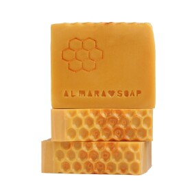 Almara Soap přírodní mýdlo Medový květ 100 g - Almara Soap Designové mýdlo Medový květ, žlutá barva