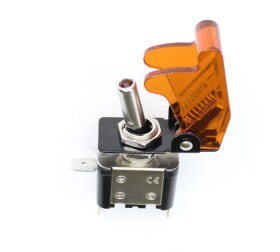 Robustní páčkový přepínač s krytkou - On/Off 20A 12V Oranžový