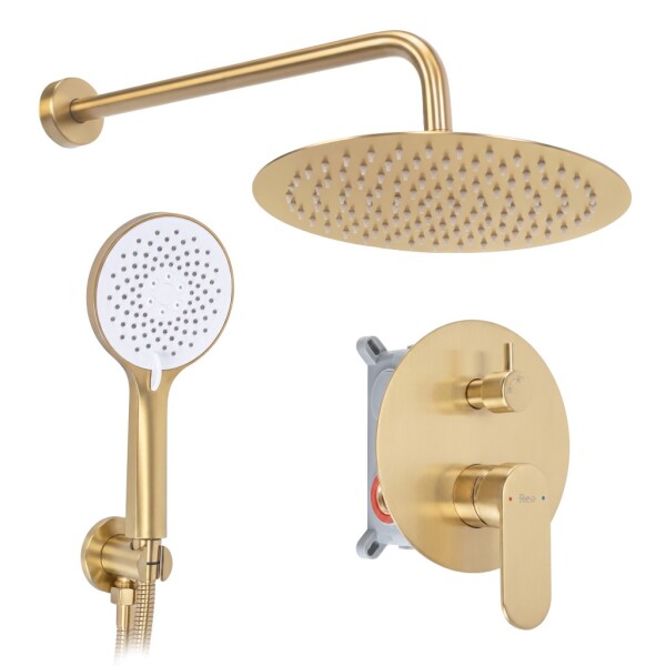 REA - Podomítková sprchová sada Drop Brush Copper + BOX REA-P9671