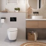 REA/S - Podomítkový WC systém K011A-Q + tlačítka T Black Glass KPL-E0051
