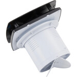 CERANO - Koupelnový axiální hranatý ventilátor - 12W, potrubí 100mm - černá matná CER-605701