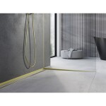 MEXEN - Line-B spádová lišta pro sklo 120 cm pravá, zlato szczotka 185504120R