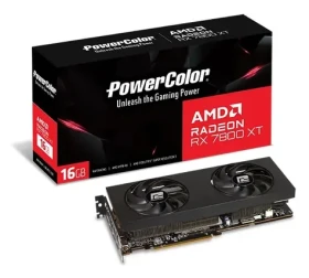 PowerColor Radeon RX 7800 XT 16GB / 2430MHz / 16GB GDDR6 / 256-bit / 1x HDMI + 3x DP / 750W (8+8 (RX7800XT 16G-P)