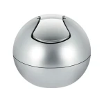 Spirella BOWL mini výklopný odpadkový koš 1 L stříbrný / plast (7610583149732)