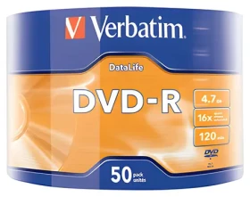 Verbatim DVD-R Matt Silver / Optické médium / 4,7 GB / 16x / 50 ks / vřeteno (43791)