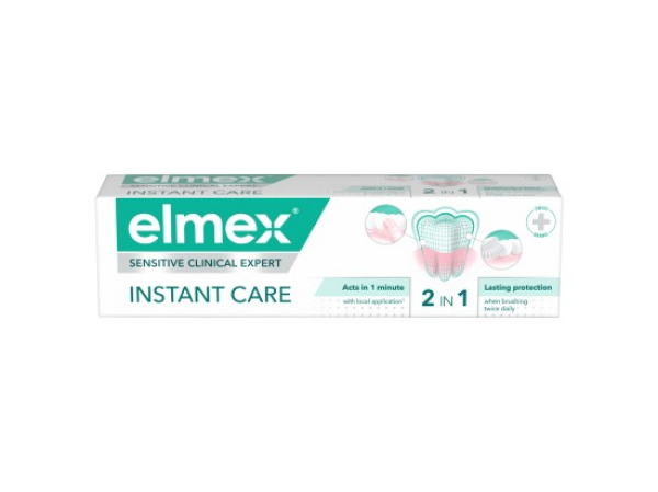 Elmex Zubní pasta Sensitive Clinical Expert Instant Care 2v1 75 ml