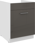 Spodní skříňka pod dřez Lara 60 ZL 1S BB - Premium Box Barva korpusu: Bílá, Barva dvířek: Cappucino lesk