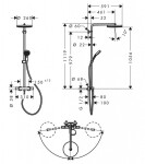 HANSGROHE - Pulsify S Puro Sprchový set s termostatem, průměr 26 cm, 3 proudy, kartáčovaný bronz 24237140