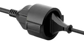 Equip CEE 7/7 - CEE 7/3 černý / Prodlužovací napájecí kabel / 1,8 m / 250 V / 16 A (112180)