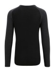 Pánské merino triko dlouhý rukáv ICEBREAKER Mens 125 ZoneKnit LS Crewe, Jet Heather/Black/Metro Heather velikost: L