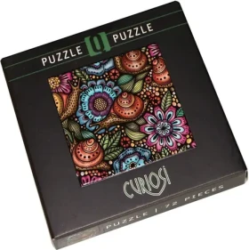 CURIOSI Čtvercové puzzle Q Life: Šneci na květinách