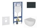 GEBERIT - Duofix Set předstěnové instalace, klozetu Oudee a sedátka softclose, tlačítko Sigma30, černá lesk/černá mat SANI11CA5130B