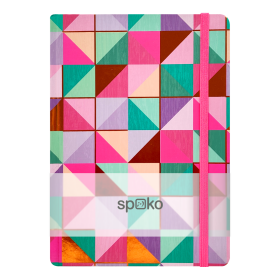 Zápisník linkovaný A5 Spoko, 75g, 96 str.- Creative III (barevná mozaika)