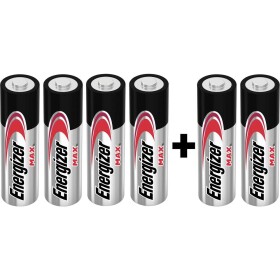 Energizer Max 4+2 tužková baterie AA alkalicko-manganová, 1.5 V, 6 ks