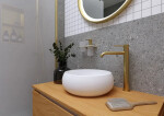 Vysoká umyvadlová baterie SAT Aurum bez výpusti broušená zlatá SATBAUR285BG SATBAUR285BG