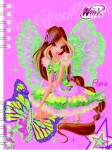 Winx Club Flora - zápisník A6 s kroužkovou vazbou