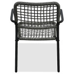 Balkónový set 1+2, stůl 60x60, židle umělý ratan barva antracit, kov antracit