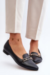 Zazoo 2885 Kožené baletky s ozdobou Černé 37
