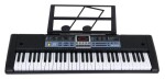 Mamido Dětský keyboard s mikrofonem a stojanem na noty černý