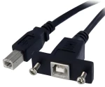 StarTech USB 2.0 kabel s montáží na panel černá / Kabel / USB B samec-samice / 91 cm / 480 Mbit/s (USBPNLBFBM3)