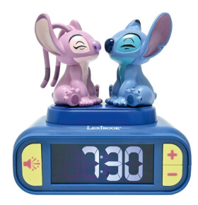 Lexibook budík Stitch a Angel se svítícími figurkami - Alltoys Lexibook