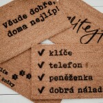 Artsy Doormats Rohožka Všude dobře, doma nejlíp, přírodní barva