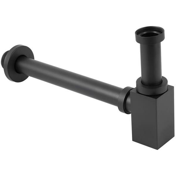 CERANO Sifon umyvadlový - 5/4" - nerezová ocel - DN32 mm - černá matná