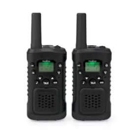 Nedis Walkie-Talkie Set černá / 2x vysílačka / 2 sluchátka / Až 6 km / 8 kanálů / PTT / VOX (WLTK0610BK)
