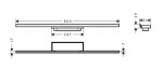 HANSGROHE - RainDrain Minimalistic Sprchový žlab 80 cm, s roštem pro vložení dlažby 56220000