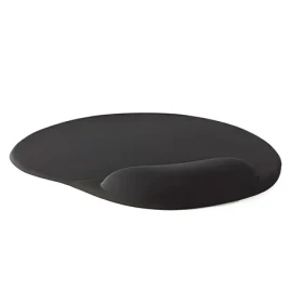 Nedis Gelová podložka pod myš 215 mm černá / Podložka pod myš / Ergonomická opěrka zápěstí / Protiskluzová základna (MPADFG100BK)