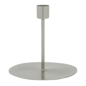 House Doctor Kovový svícen Anit Silver 13 cm, stříbrná barva, kov