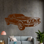 Samolepka Automobil Ford Mustang Barva: žlutá, Velikost: 100 x 47 cm