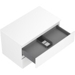 MEXEN/S - Orio koupelnová skříňka pod umyvadlo 80 cm s deskou, 2 zásuvky, bílá mat 91A10-08047-2-BFFC01