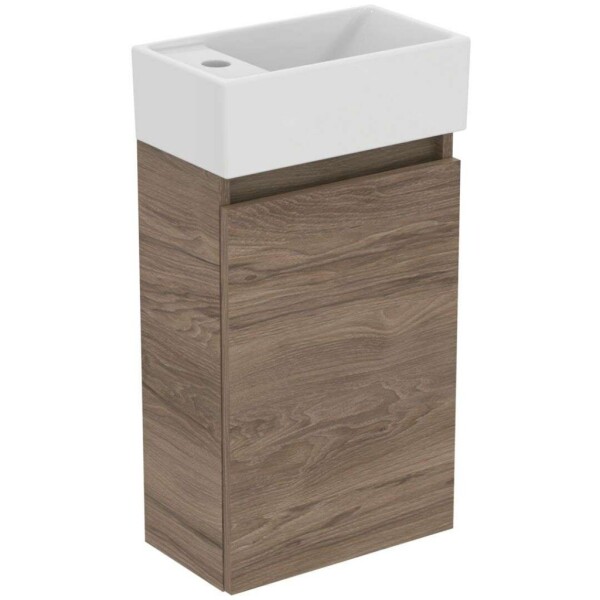 IDEAL STANDARD - Eurovit+ Skříňka s umývátkem, 55x35x20 cm, 1 dvířka, ořech R0570Y9
