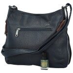 Módní dámská koženková crossbody kabelka Coveri Kisha, tmavě modrá