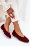 Dámské Baletky S Kožíškem Typu Beránek Bordové Zimira 39