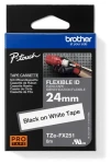 Brother TZE-FX251 bílá/černá / Páska do tiskárny štítků / 24 mm / 8 m / flexibilní (TZEFX251)