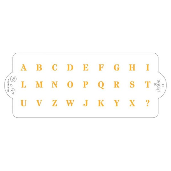 Decora stencil Abeceda