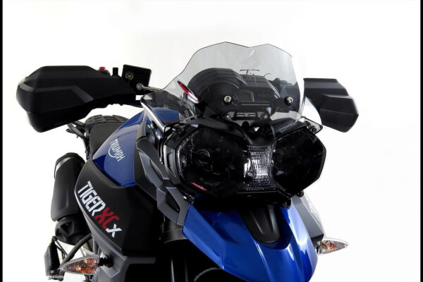 Triumph Tiger 800, 800XC 11-17, 800 Xcx, Xrx 15-17, 800 Xrt 16-17, 800 XR 18 Adventure Sports plexi štít Powerbronze 200 mm - ohnivě červená