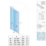 REA/S - Sprchové dveře Atlas 90 Chrome vlevo KPL-K4660