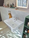 DURAVIT - ME by Starck Umyvadlo 60x46 cm, s 1 otvorem pro baterii, s WonderGliss, alpská bílá 23356000001