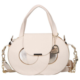 Stylová koženková kabelka do ruky LB Gerta, béžová