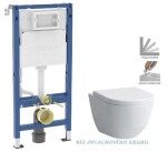 GEBERIT DuofixBasic bez tlačítka + WC LAUFEN PRO RIMLESS + SEDÁTKO 458.103.00.2 X LP1