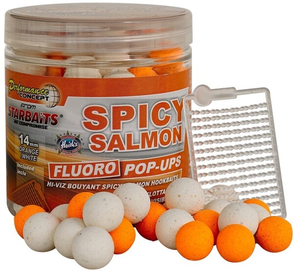 Starbaits Plovoucí boilies Pop Up Bright Spicy Salmon 50g,Starbaits Plovoucí boilies Pop Up Bright Spicy Salmon 50g